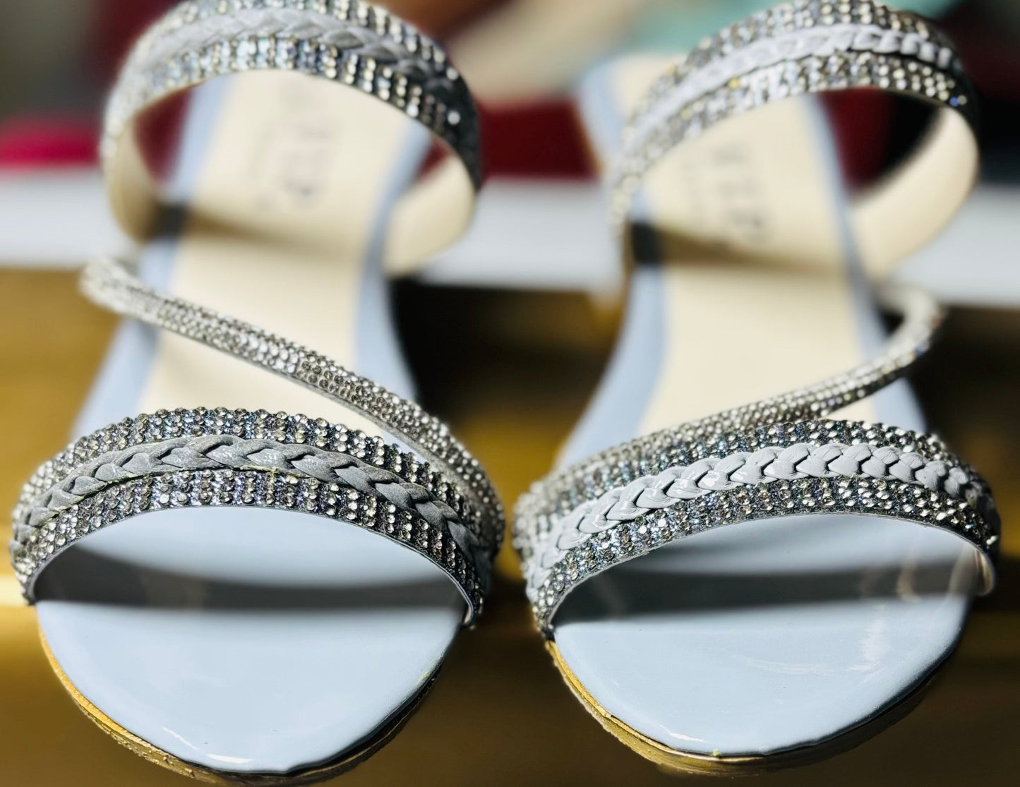 Blue Strips Diamond Cut Sandal - MAVI