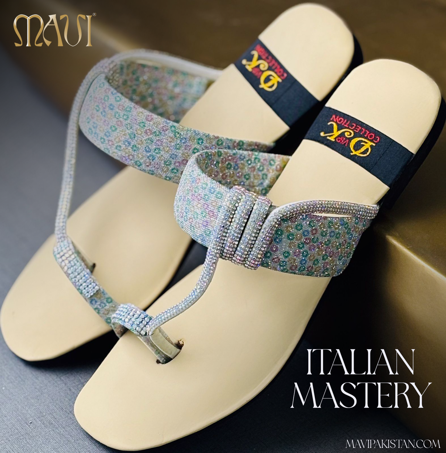 Polkadot cream diamond slipper - MAVI