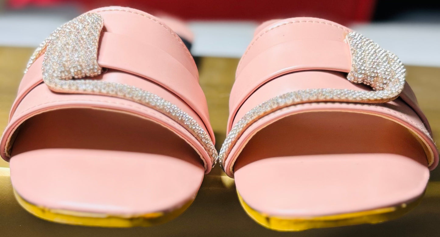 Pink Softy Diamond Slippers - MAVI