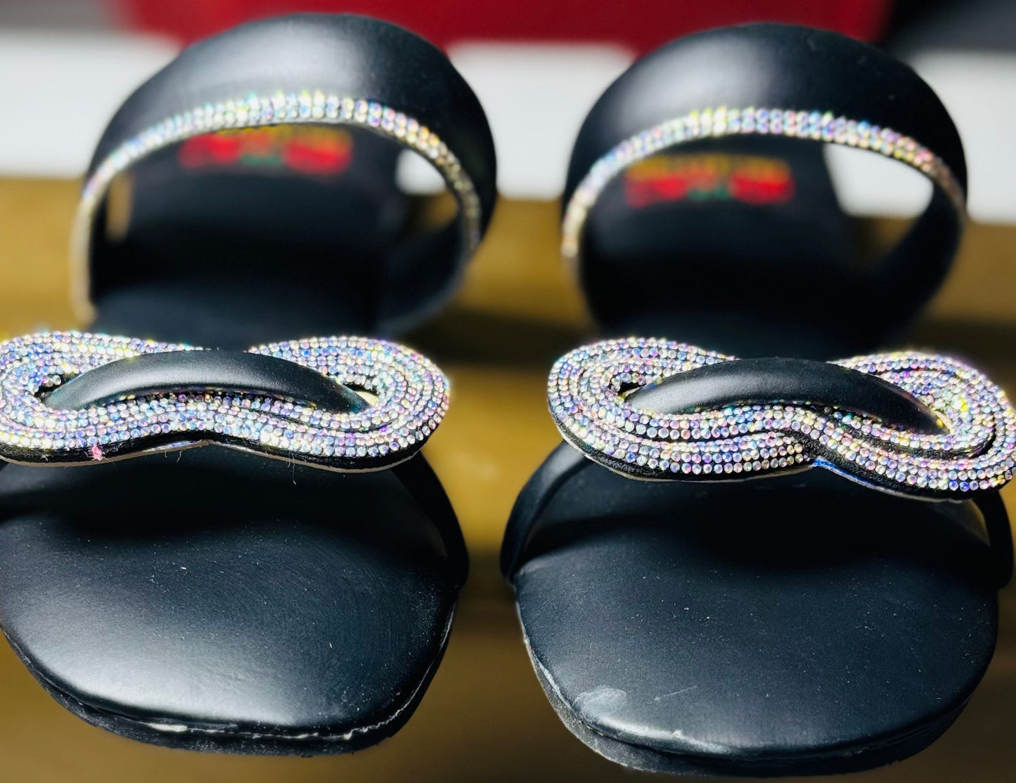 Black soft diamond slipper - MAVI