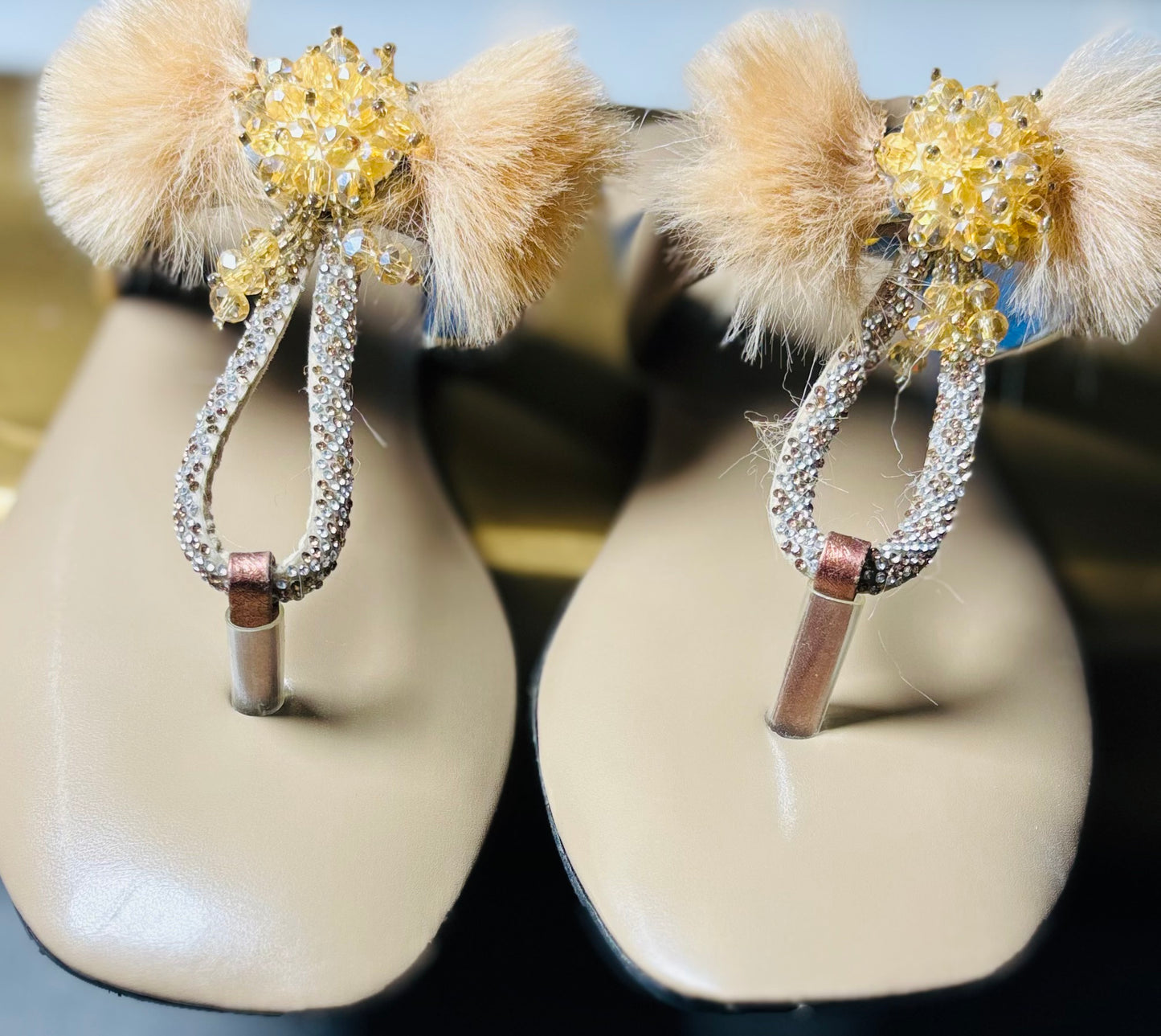 Fury Creamy Luxury Slippers - MAVI