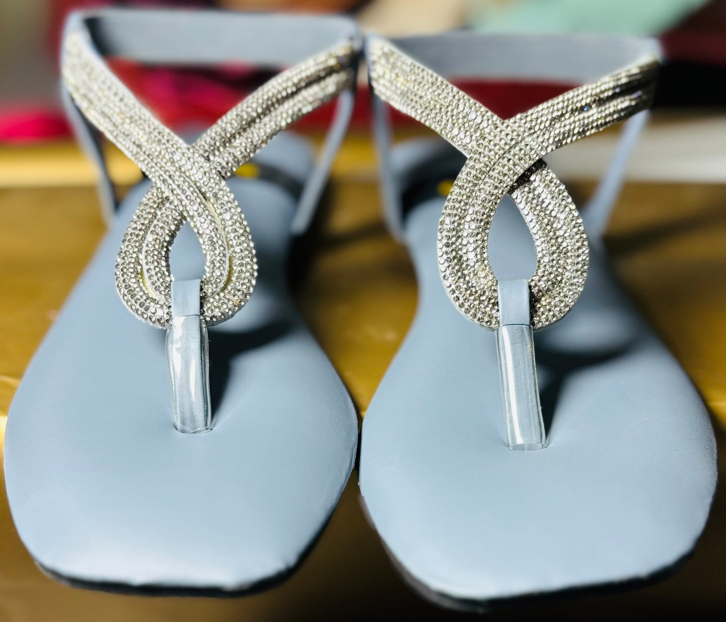 light blue luxury slipper. - MAVI