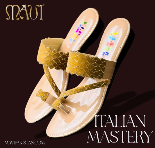 Gold and cream Slipper - MAVI