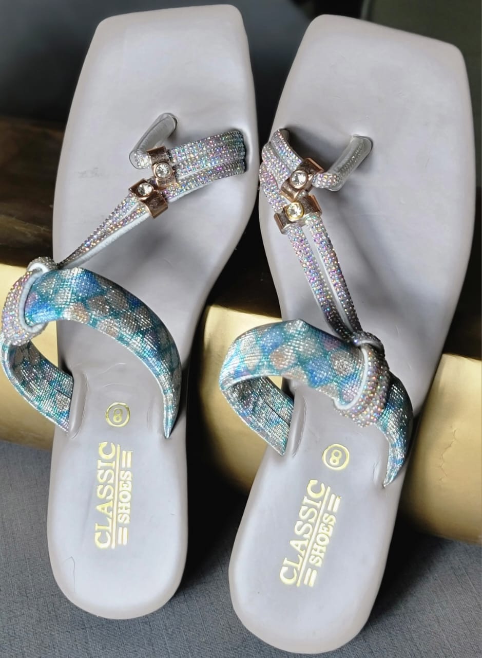 luxurious soft grey slipper