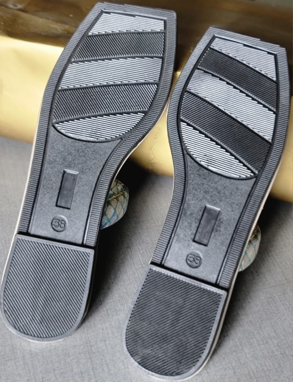 luxurious soft grey slipper