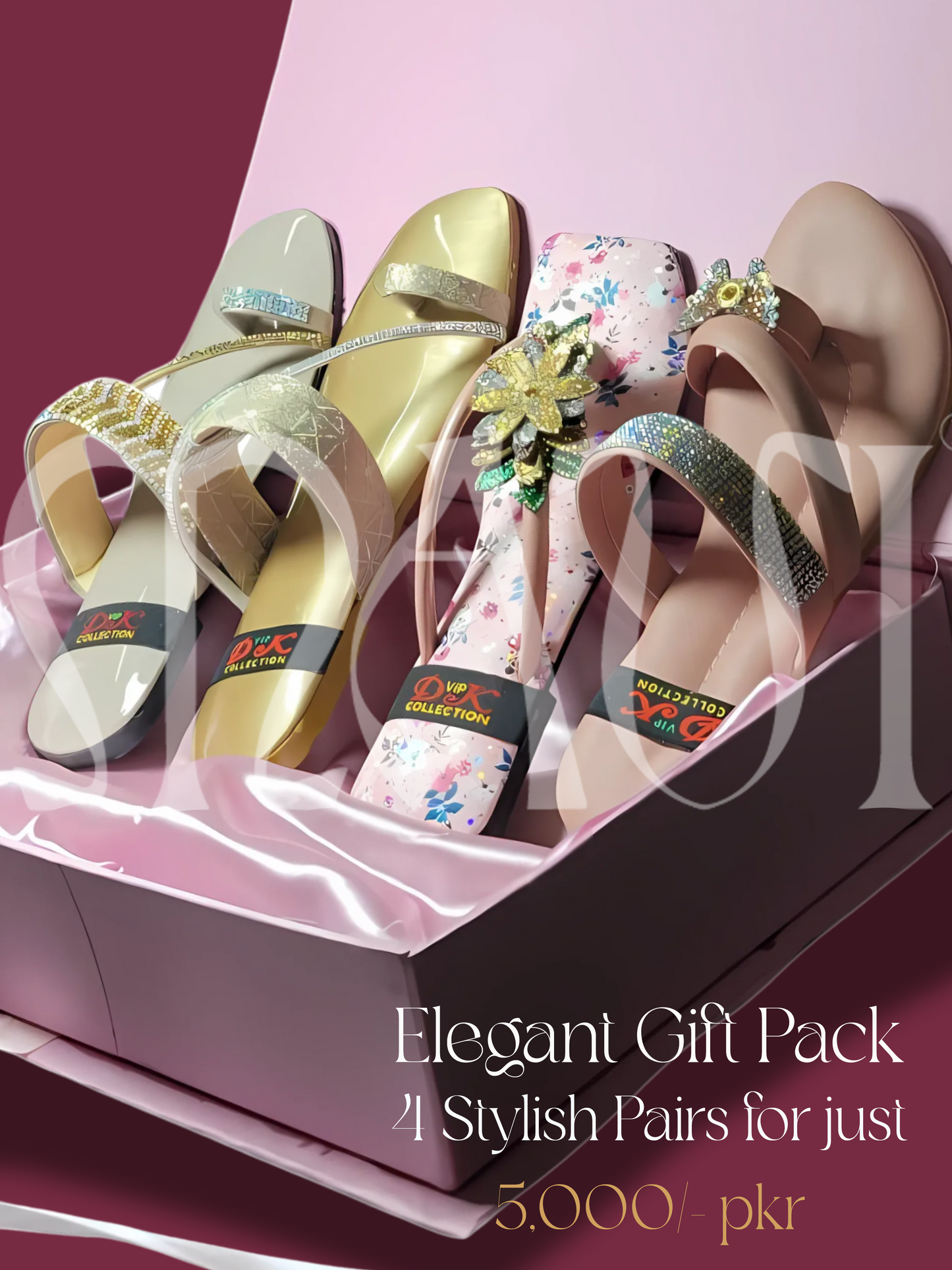 Elegant Gift Pack 5 Stylish Pairs for Just 5000 pkr with Velvet box