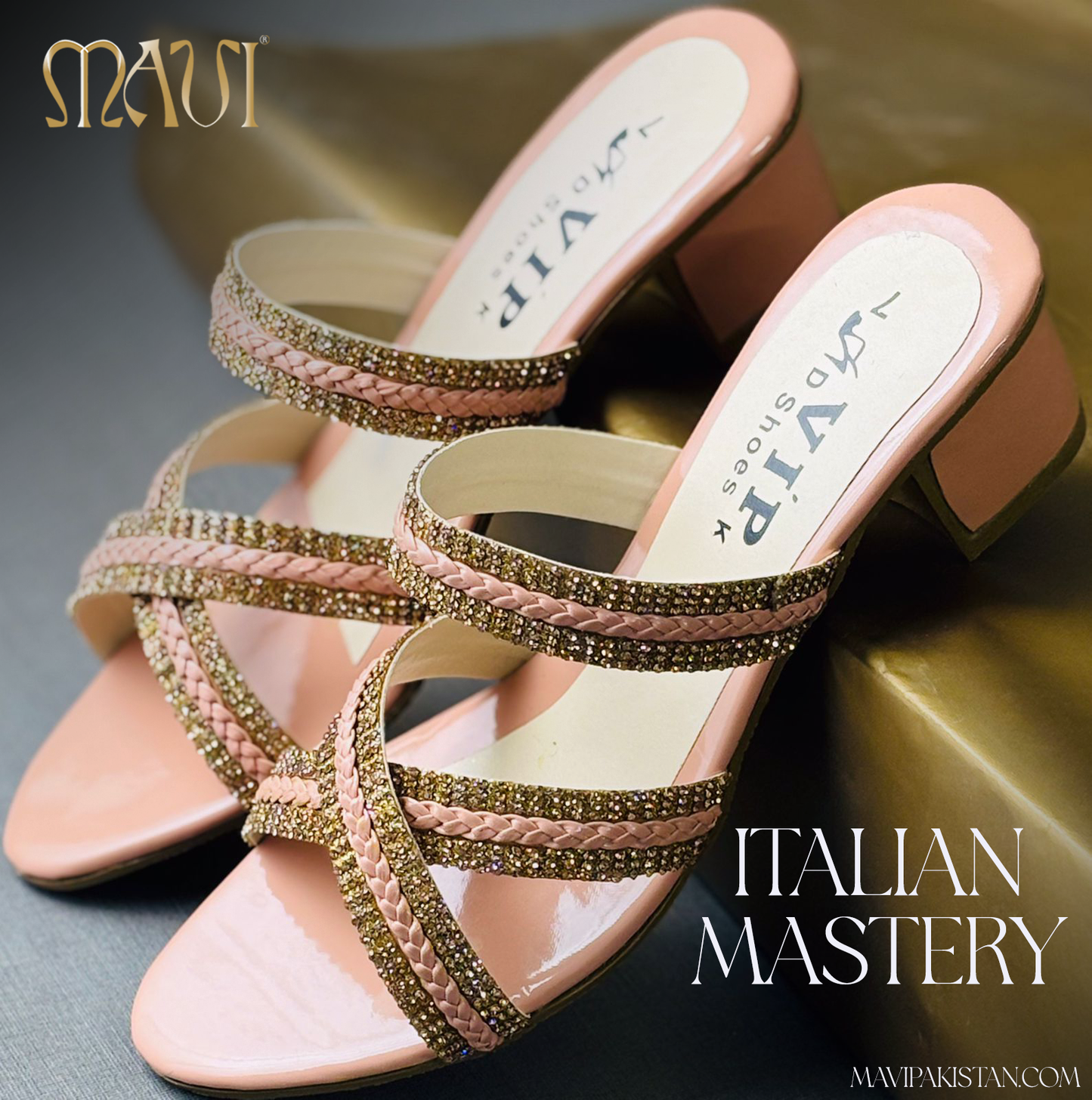 pink diamond strip Sandal - MAVI